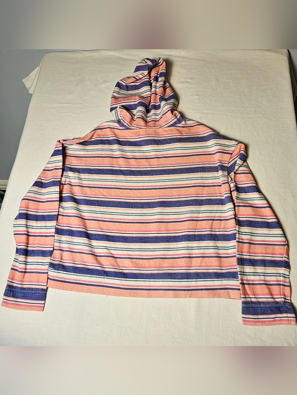 Vans Women's Wazzy Stripe Pullover Hoodie Size Medium Pink/blue Stripe - Picture 2 of 5